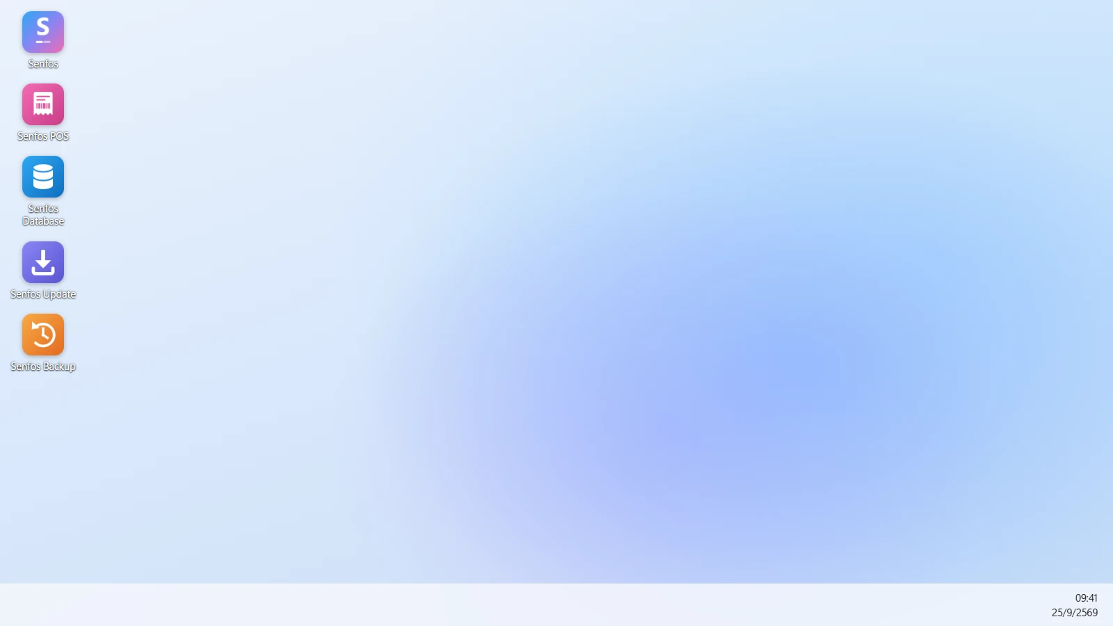 ไอคอน 5 ไอคอนบนหน้าจอ Windows หลังติดตั้งเสร็จ